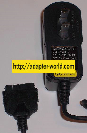QU 860 AC DC ADAPTER 4.8V 700mA SWITCHING POWER SUPPLY FOR CELL